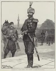 The Revolution in Eastern Roumelia, Prince Alexander I of Bulgaria with his Servant